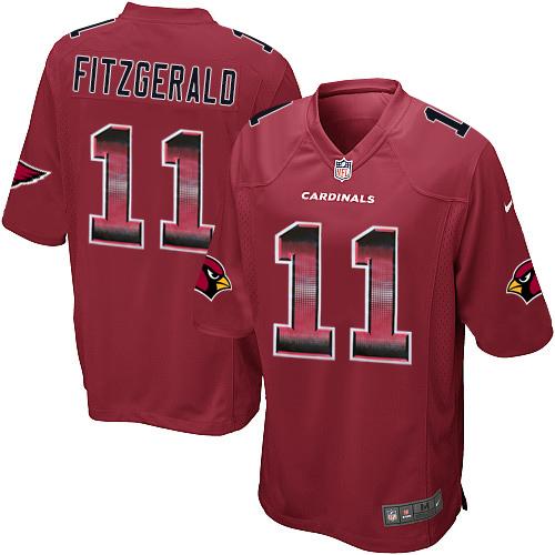 Nike Cardinals #11 Larry Fitzgerald Red Team Color Men's Stitched NFL Limited Strobe Jersey - Click Image to Close